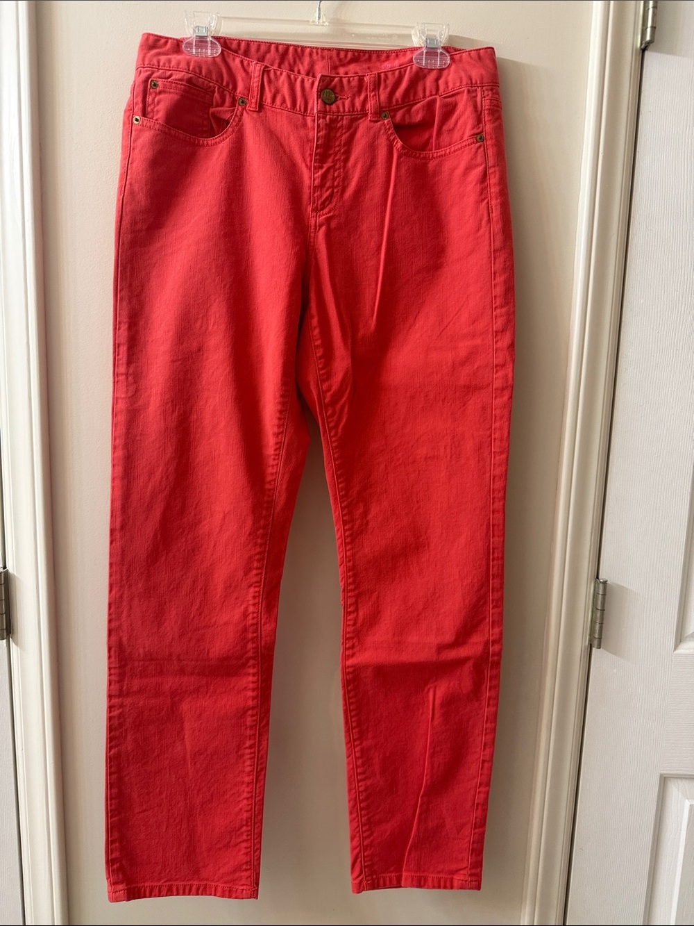 Lilly Pulitzer Orange Straight-Leg Jeans